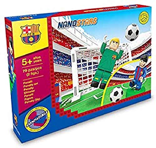 Nanostars National Soccer Club F.C. Barcelona Hucha cerámica m caquita (288410), Multicolor, 2 Figuras, 79 Piezas (Kick Off Games 1)