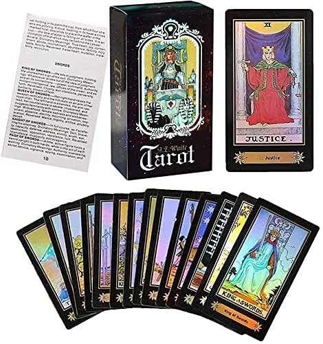 Nanxin Tarot Cards, 78 Pcs Juego de Mesa, Deck Vintage Tarot Cards Juego de Cartas Waite Future