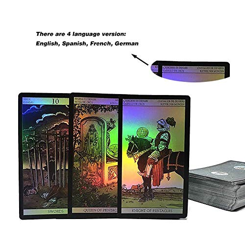 Nanxin Tarot Cards, 78 Pcs Juego de Mesa, Deck Vintage Tarot Cards Juego de Cartas Waite Future