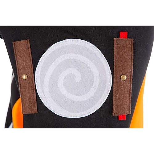 Naruto Disfraz Uzumaki 5 Piezas Naranja Negro - S