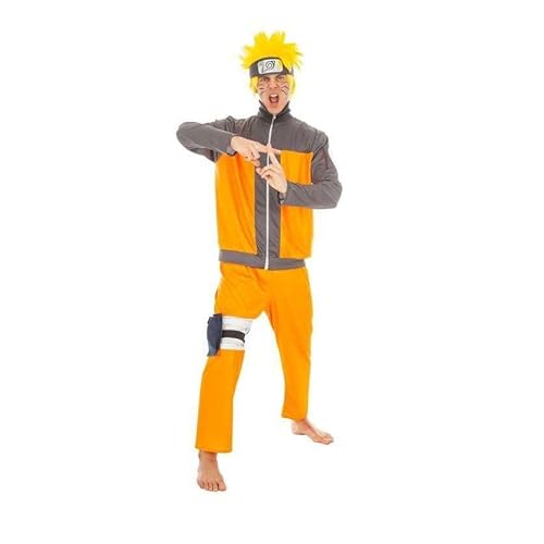 Naruto Disfraz Uzumaki 5 Piezas Naranja Negro - S