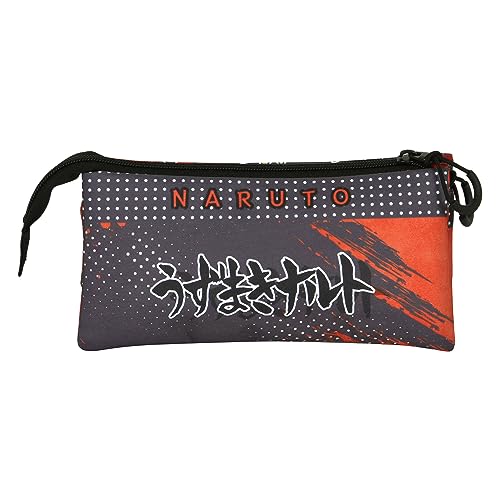 Naruto Hachimaki-Portatodo Triple FAN 2.0, Naranja, 23 x 11 cm