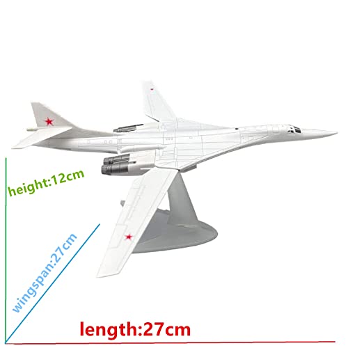 NATEFEMIN Aleación rusa Tupolev Tu160 Blackjack Strategic Bomber Avión Modelo 1:200 Modelo de simulación Ciencia Exposición Modelo