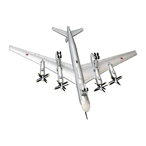 NATEFEMIN Modelo de avión de bomber estratégico a escala 1/200 Tupolev Tu-95, modelo de avión fundido a presión para colección