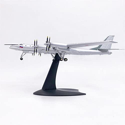 NATEFEMIN Modelo de avión de bomber estratégico a escala 1/200 Tupolev Tu-95, modelo de avión fundido a presión para colección