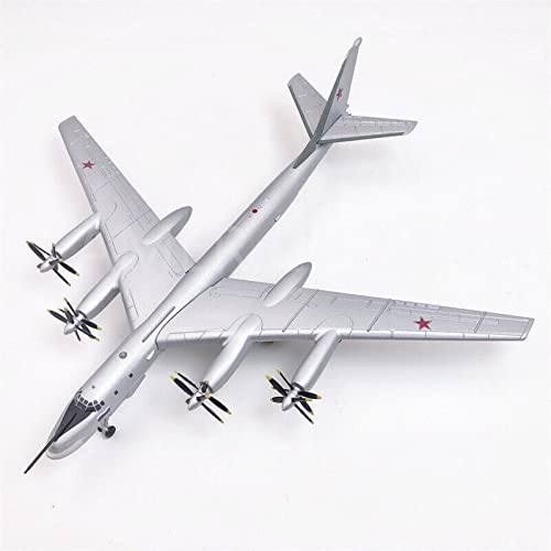 NATEFEMIN Modelo de avión de bomber estratégico a escala 1/200 Tupolev Tu-95, modelo de avión fundido a presión para colección