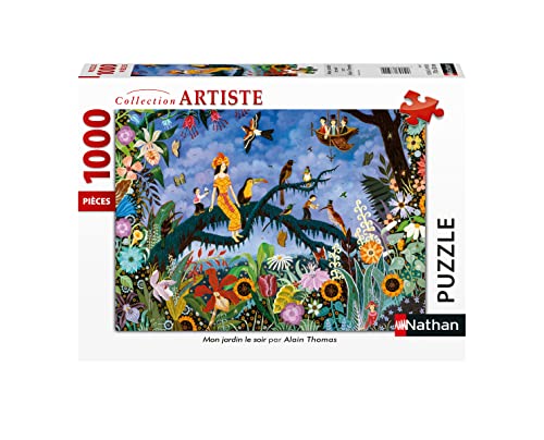 Nathan- Puzzle 1000 pièces Mon Jardin le Soir Alain Thomas Other License Puzle Adulto, Color (Ravensburger 4005556876334)