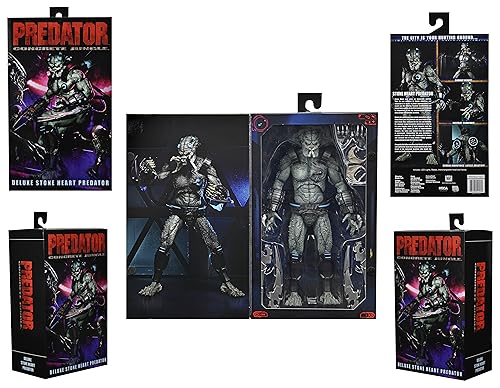 NECA- Predator con Jungle Stone Heart DLX AF Estatuas, Multicolor (83894)