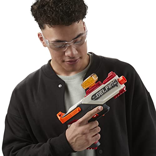 Nerf Pro Gelfire Legion Blaster, 300 Rondas de Gel hidratadas, tolva Redonda 130, acción de Resorte, Gafas