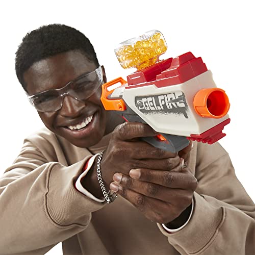 Nerf Pro Gelfire Legion Blaster, 300 Rondas de Gel hidratadas, tolva Redonda 130, acción de Resorte, Gafas