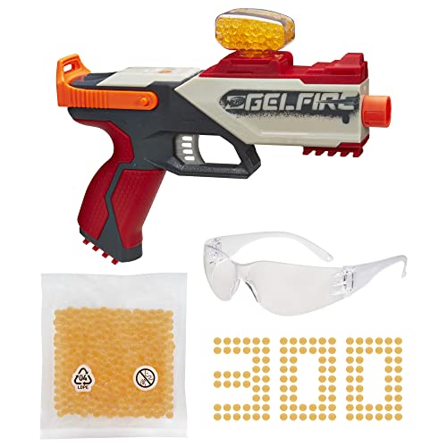 Nerf Pro Gelfire Legion Blaster, 300 Rondas de Gel hidratadas, tolva Redonda 130, acción de Resorte, Gafas