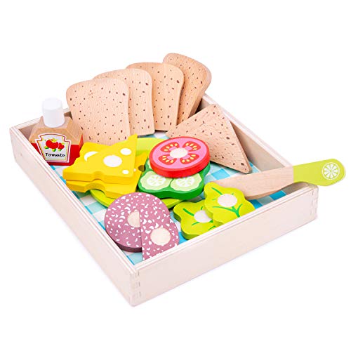 New Classic Toys Cutting Meal-Lunch-Picnic-Box 18 Pieces, Multicolor, 245 x 200 x 40mm (10591)