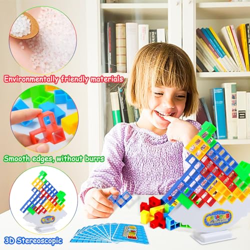 NHYDZSZ 32 Piezas Tetris Balance Toy,Tetra Tower Juego,Juego De Equilibrio,Bloques De Tetris,Tetra Tower Balance Blocks,Tetris Tower Balance Game,Juego Educativo Montessori para NiñOs 3+ AñOs