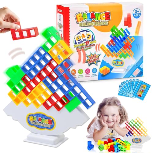 NHYDZSZ 32 Piezas Tetris Balance Toy,Tetra Tower Juego,Juego De Equilibrio,Bloques De Tetris,Tetra Tower Balance Blocks,Tetris Tower Balance Game,Juego Educativo Montessori para NiñOs 3+ AñOs