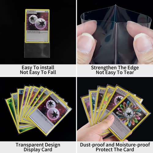 Niaetuto 400 Fundas Cartas, 66 x 91mm Transparente Fundas para Tarjetas Estándar, Fundas para Cartas de Comercio, Card Sleeves para Tarjetas Mágicas, Yu-Gi-Oh Cartas, MTG