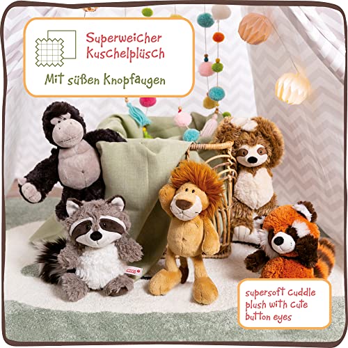 NICI Suave Juguete 25 cm, Niños y Bebés – Esponjoso Relleno de Mapache para Jugar, Abrazar y Coleccionar – Acogedores Animales de Peluche, Talla única, Color Gris (48394)