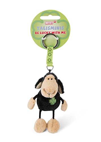 Nici Talisminis 39521 Jolly Mäh - Llavero con Oveja de Peluche, 7 cm, Color Negro