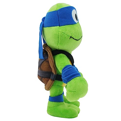 Ninja Turtles: Caos Mutante Leonardo Muñeco de peluche de 20,3 cm con antifaz azul inspirado en el personaje líder de la película, +3 años, Tortugas Ninja (Mattel HRC77)