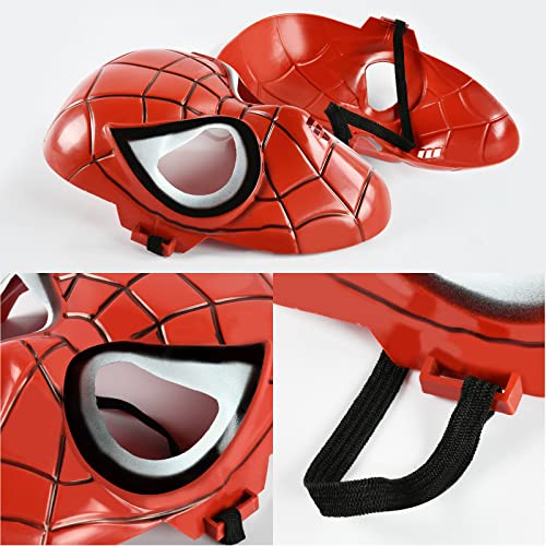 Niumowang Máscara de superhéroe, Máscara de Spiderman para niño, Guante Hero Launcher, Lanzador de Héroes, Máscara de cosplay, Ideal para Halloween, Navidad, Carnaval, Fiesta de Cumpleaños (B)