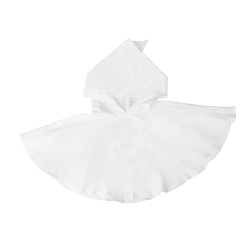 NOLITOY 1 Pc Chal Disfraz De Drácula Ropa De Cosplay De Halloween Disfraz De Cosplay De Mascarada De Halloween Capa Corta Con Capucha Capa Con Capucha Poliéster Invierno Blanco