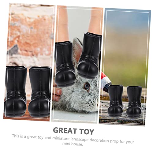 NOLITOY 7 Pares Zapatos De Papa Noel En Miniatura Kit para Hacer Gnomos Decoración De Fiesta De Navidad Decoraciones De Botas De Santa Juguetes Niño Comedor Microescena Estatua El Plastico