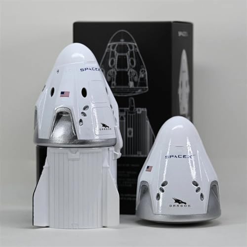 NOVSKI SpaceX Modelo Starship Rocket Modelo Dragon CrewDragon Nave Espacial Astronauta Exquisito Modelo Adornos de Escritorio Regalo