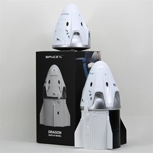 NOVSKI SpaceX Modelo Starship Rocket Modelo Dragon CrewDragon Nave Espacial Astronauta Exquisito Modelo Adornos de Escritorio Regalo