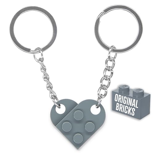 NumeroPhi LegoLove Llaveros Para Parejas Originales | Ladrillos Auténticos | Inauguración Casa Nueva | Bricks de Construcción originales | Idea San Valentin Aniversario Coche Puzzle