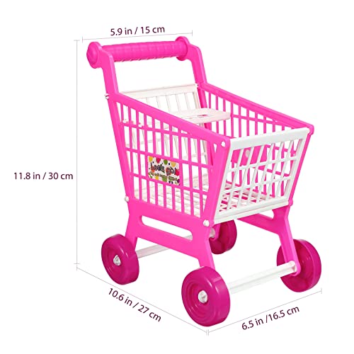 NUOBESTY Carrito De Compras De Simulación Mini Carrito De Compras para Niños Juguete De Supermercado para Niños Carro De Supermercado De Plástico Tienda De Juegos Bebé Abdominales Pretender