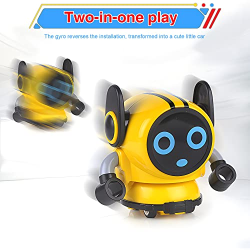 OBEST Peonzas de Coches Robot con Lanzador Niños Juguetes, 2Pcs Gyro Spinners de Robótico Juegos de Interior y Exterior para Niños Regalo de Cumpleaños