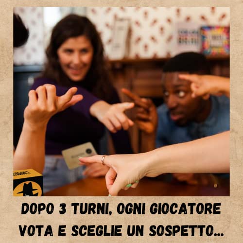 Oh Happy Games L'Impostore - Riesci a scoprirlo? Bluff, creatività, gioco di Parole e di sospetto! Divertente Gioco da tavolo per Bambini e adulti