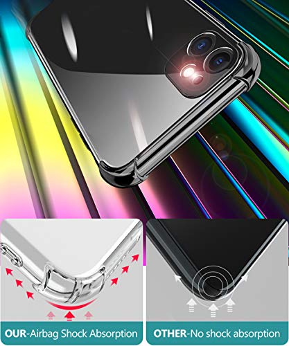 Oihxse Funda Transparente Compatible con iPhone 12 Pro MAX Carcasa Protection Anti-Golpes Anti-caída Cover con Brillantina Enchapado Clear Suave Silicona Gel TPU Bumper Case,Verde