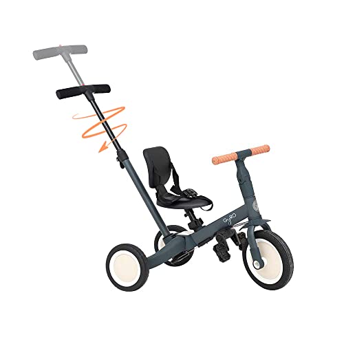 Olmitos - Triciclo Evolutivo de Bebé 5 en 1 GYRO - Bicicleta Niños Desde 1 Año hasta 5 años - De Triciclo a Bicicleta con o sin Pedales – Adaptable y transformable (Gris)