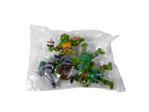 OPO 10 Rocksteady - Juego de 4 figuras de tortugas ninja y rinoceronte (6 cm)