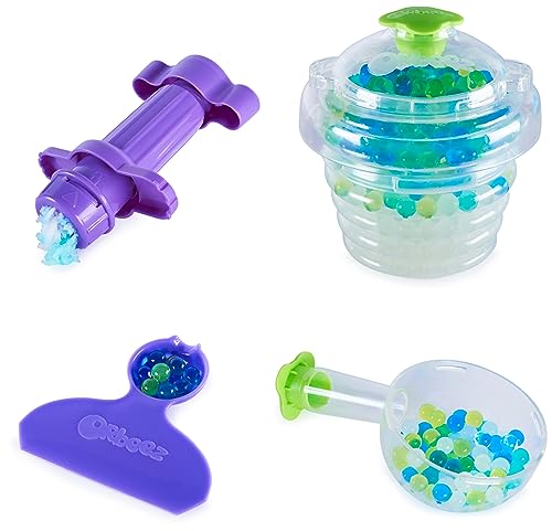 Orbeez - 2000 Perlas DE Agua NO TÓXICAS - Bolas de Gel Que Brillan en la Oscuridad - con 6 Herramientas y Almacenamiento - Juguetes Sensoriales - 6065144 - Juguetes Niños 5 Años +