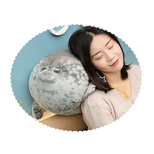 OUKEYI Bonita almohada de foca, peluche de algodón de peluche de animal de peluche encantador océano de peluche animal abrazando almohada cojín (15 pulgadas)