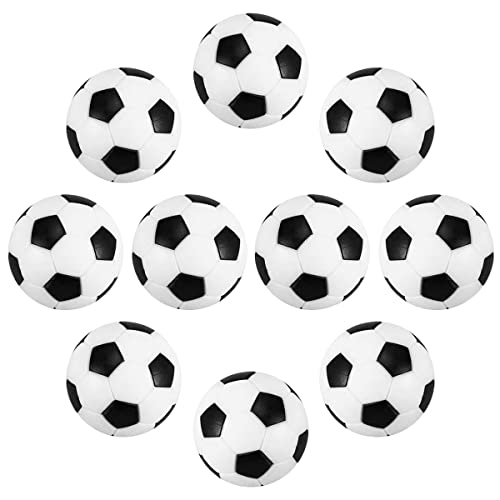 Pack de 10 Bolas Futbolin, Pelotas Futbolin de 32mm, Pelotas de Futbolín Tamaño Regular Negro