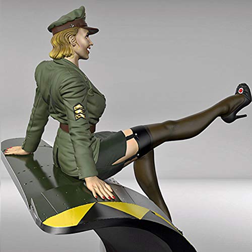 PANGCHENG Piloto Pin-Up 1/35, Incluye peana, Figura Modelo de Resina Soldier GK, Kit sin Montar y sin Pintar