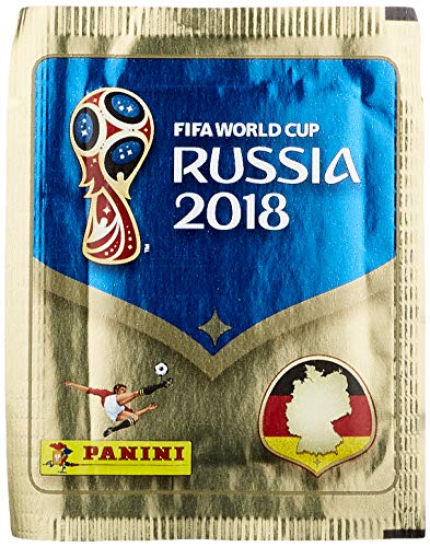 Panini - Mundial Rusia 2018 Caja con 100 Sobres - Versión importada de Alemania [Los números de los cromos de la versión importada Pueden no coincidir con el álbum de la versión española]