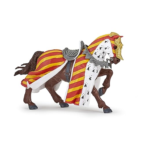 Papo 39945 Medieval-Fantasy, Figura de Caballo de Torneo, Multicolor