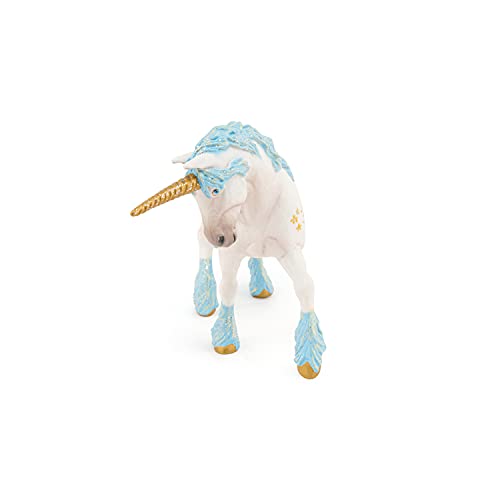 Papo - Unicornio mágico, Figura con diseño Mundo de Hadas, Color Azul (2038824)