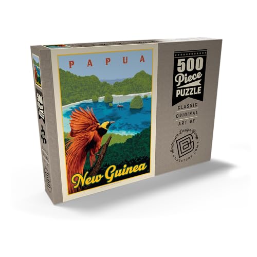 Papúa Nueva Guinea: Un Paraíso De Biodiversidad, Cartel De Época - Premium 500 Piezas Puzzles - Colección Especial MyPuzzle de Anderson Design Group