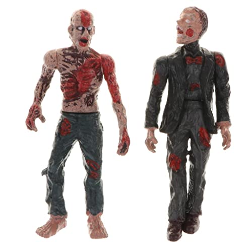 Paquete de 6 figuras de muñeca zombi Walking Dead - Coleccionables de terror pintadas a mano