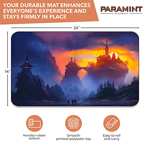 Paramint Magic Hour (Bordes cosidos) - Alfombra de Juego MTG de Andreas Rocha - Compatible con tapete de Juego Magic The Gathering - Juega a MTG, YuGiOh, Pokemon, TCG - Diseños Originales