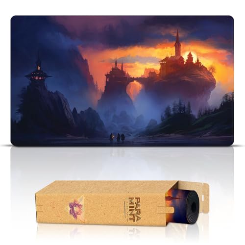 Paramint Magic Hour (Bordes cosidos) - Alfombra de Juego MTG de Andreas Rocha - Compatible con tapete de Juego Magic The Gathering - Juega a MTG, YuGiOh, Pokemon, TCG - Diseños Originales