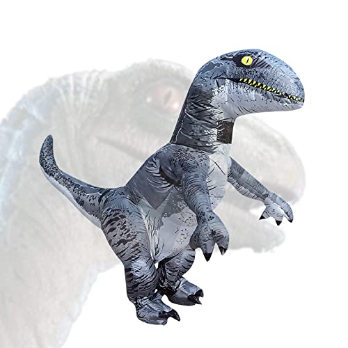 PARAYOYO Disfraz Hinchable de Dinosaurio Velociraptor, para Adulto, Halloween