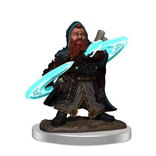 Pathfinder Battles: Figura pintada de primera calidad, hechicero enano masculino