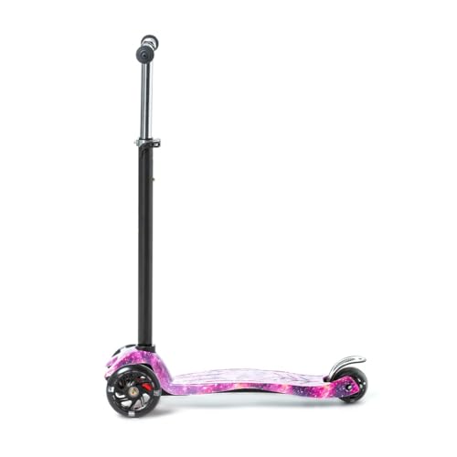 Patinete de 3 Ruedas ATAA Flash - Rosa - Patinete para niños de 3 Ruedas, Patinete Infantil con Luces, Patinete de 3 Ruedas con Manillar Ajustable, Giro por Gravedad, de 2 a 9 años