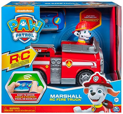 PATRULLA CANINA - COCHE TELEDIRIGIDO DE MARSHALL - con 2 Direcciones Fácil de Manejar para Principiantes - 2.4GHZ hasta 76m - 6054195 - Juguetes Niños 3 Años +