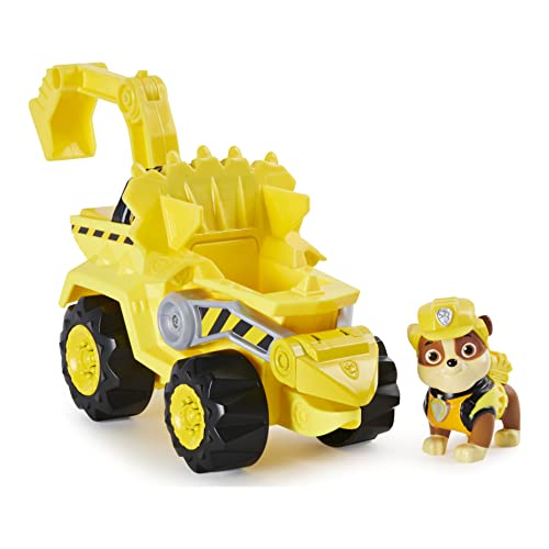 Patrulla Canina - Excavadora Deluxe Rubble Dino Rescue con ACELERACIÓN + - Coche Deluxe Dino Rescue con ACELERACIÓN + Figura Zuma